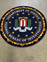 Custom Made Spectrum Logo Rug Federal Bureau of Investigation of Anchorage Alaska