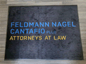 Custom Made Spectrum Logo Rug Feldmann Nagel and Cantafio Attorneys of Denver Colorado