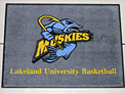 Custom Made Spectrum Logo Rug Lakeland University Basketball Muskies of Plymouth Wisconsin