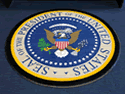 Custom Made Spectrum Logo Rug Presidential Special Events Commission of Washington DC