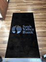 Custom Made Spectrum Logo Rug Sauk Valley Bank of Harvard Illinois