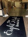 Custom Made Spectrum Logo Rug The Eight 2 Eight Rental Hall of Shepherd Michigan