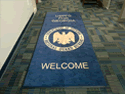 Custom Made Spectrum Logo Rug US Air National Guard Property and Finance Office of Marietta Georgia 01