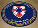 Custom Made Spectrum Logo Rug US Army 8th Theatre Sustainment Command of Fort Shafter Hawaii