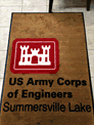 Custom Made Spectrum Logo Rug US Army Corp of Engineers of Summersville Lake West Virginia