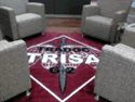 Custom Made Spectrum Logo Rug US Army Training and Doctrine Command of Fort Leavenworth Kansas