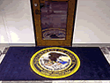 Custom Made Spectrum Logo Rug US Attorney Generals Office Eastern District of Texas 01