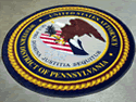 Custom Made Spectrum Logo Rug US Attorneys Office Eastern District of Philadelphia Pennsylvania