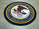 Custom Made Spectrum Logo Rug US Department of State Attorney Generals Office of Fairbanks Alaska 01