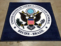 Custom Made Spectrum Logo Rug US Department of State Consulate General of Recife Brazil