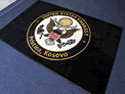 Custom Made Spectrum Logo Rug US Department of State Embassy of Pristina Kosovo