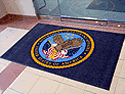 Custom Made Spectrum Logo Rug US Department of Veterans Affairs of Des Moines Iowa