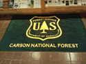Custom Made Spectrum Logo Rug US Forest Service Carson National Forrest of New Mexico 01