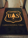 Custom Made Spectrum Logo Rug US Forest Service Carson National Forrest of New Mexico 02