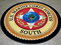 Custom Made Spectrum Logo Rug US Marine Corps Forces South of Miami Florida