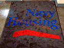 Custom Made Spectrum Logo Rug US Navy Family Housing Office of NAS Everett Washington