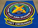 Custom Made Spectrum Logo Rug US Navy Navy Munitions Command Pacific of Okinawa Japan