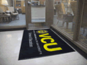 Custom Made Spectrum Logo Rug Virginia Common Wealth University of Richmond Virginia