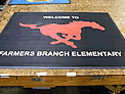 Custom Made Super Vinyl Logo Mat Farmers Branch Elementary School of Farmers Branch Texas