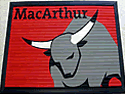 Custom Made Super Vinyl Logo Mat MacArthur School of Hoffman Estates Illinois