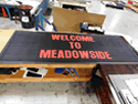 Custom Made Super Vinyl Logo Mat Meadowside Elementary School of Milford Connecticut