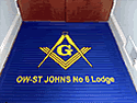 Custom Made Super Vinyl Logo Mat Old Well Saint Johns Mason Lodge of Norwalk Connecticut 01