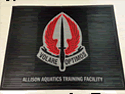 Custom Made Super Vinyl Logo Mat US Army Allison Aquatics Training Facility of Fort Campbell Kentucky