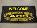 Custom Made Super Vinyl Logo Mat US Army Army Community Service of Schofield Barracks Hawaii