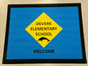 Custom Made Super Vinyl Logo Mat US Army Devers Elementary School of Fort Bragg North Carolina