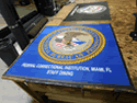 Custom Made Super Vinyl Logo Mat US Department of Justice FCI Miami of Miami Florida