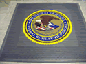 Custom Made Super Vinyl Logo Mat US Department of Justice Federal Bureau of Prisons of Atlanta Georgia