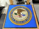 Custom Made Super Vinyl Logo Mat US Department of Justice Federal Bureau of Prisons of Tuscon Arizona