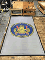 Custom Made Super Vinyl Logo Mat US Navy EOD Mobile Unit Twelve Dirty Dozen of Norfolk Virginia