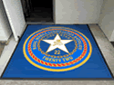 Custom Made Super Vinyl Logo Mat US Navy Naval Mobile Construction Battalion of Port Hueneme California