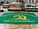 Custom Made ToughTop Logo Mat Audobon  High  School  Green  Wave  of  Camden  County  New  Jersey