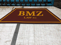 Custom Made ToughTop Logo Mat BMZ Law PC of Hollidaysburg Pennsylvania