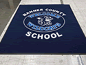 Custom Made ToughTop Logo Mat Banner  County  School  of  Harrisburg  Nebraska