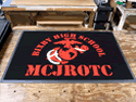 Custom Made ToughTop Logo Mat Bixby  High  School  MCJROTC  of  Bixby  Oklahoma