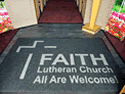 Custom Made ToughTop Logo Mat Faith Lutheran Church of New Jersey