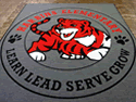 Custom Made ToughTop Logo Mat Harbins Elementary School of Dacula Georgia