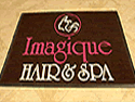 Custom Made ToughTop Logo Mat Imagique Hair Spa of Plano Texas