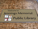 Custom Made ToughTop Logo Mat Jennings Memorial Public Library of Montrose Michigan