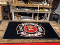 Custom Made ToughTop Logo Mat Laurelton Fire Company Memorial Hall of Brick New Jersey