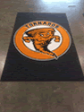 Custom Made ToughTop Logo Mat Orange High School Tornadoes of East Orange New Jersey 02