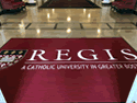 Custom Made ToughTop Logo Mat Regis College of Weston Massachusetts 02