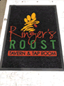 Custom Made ToughTop Logo Mat Ringers Roost Tavern of Allentown Pennsylvania