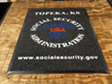 Custom Made ToughTop Logo Mat Social Security Administration of Topeka Kansas