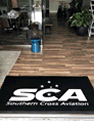 Custom Made ToughTop Logo Mat Southern Cross Aviation of Fort Lauderdale Florida