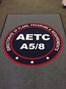 Custom Made ToughTop Logo Mat US Air Force Air Education and Training Command of JBSA Texas