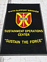 Custom Made ToughTop Logo Mat US Army 916th Support Brigade of Fort Irwin California